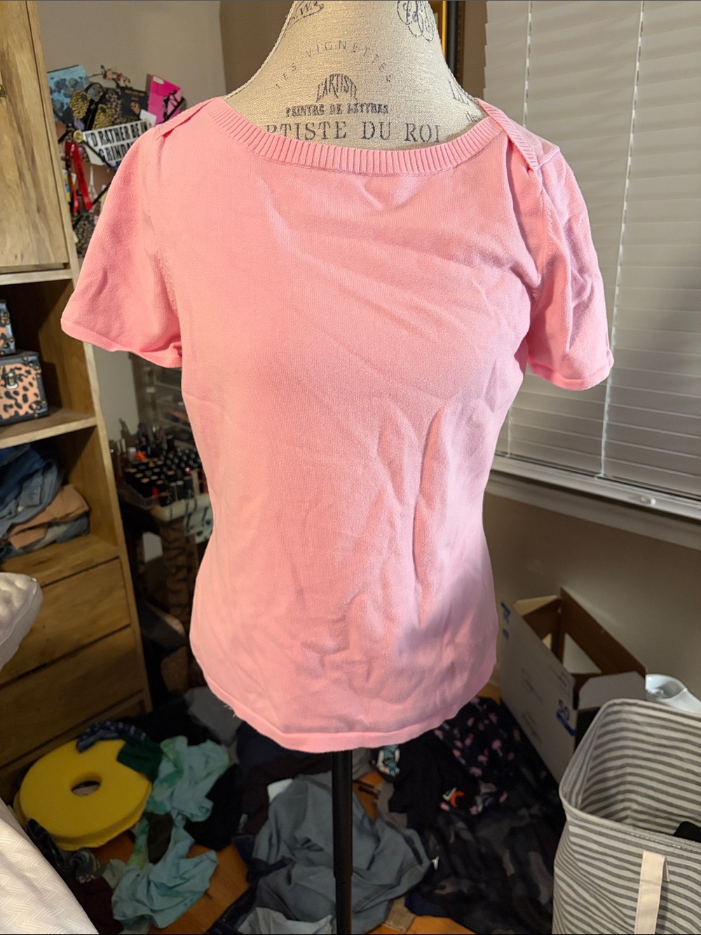 Pink Talbots Women’s Short Sleeve Knit Top - Medium